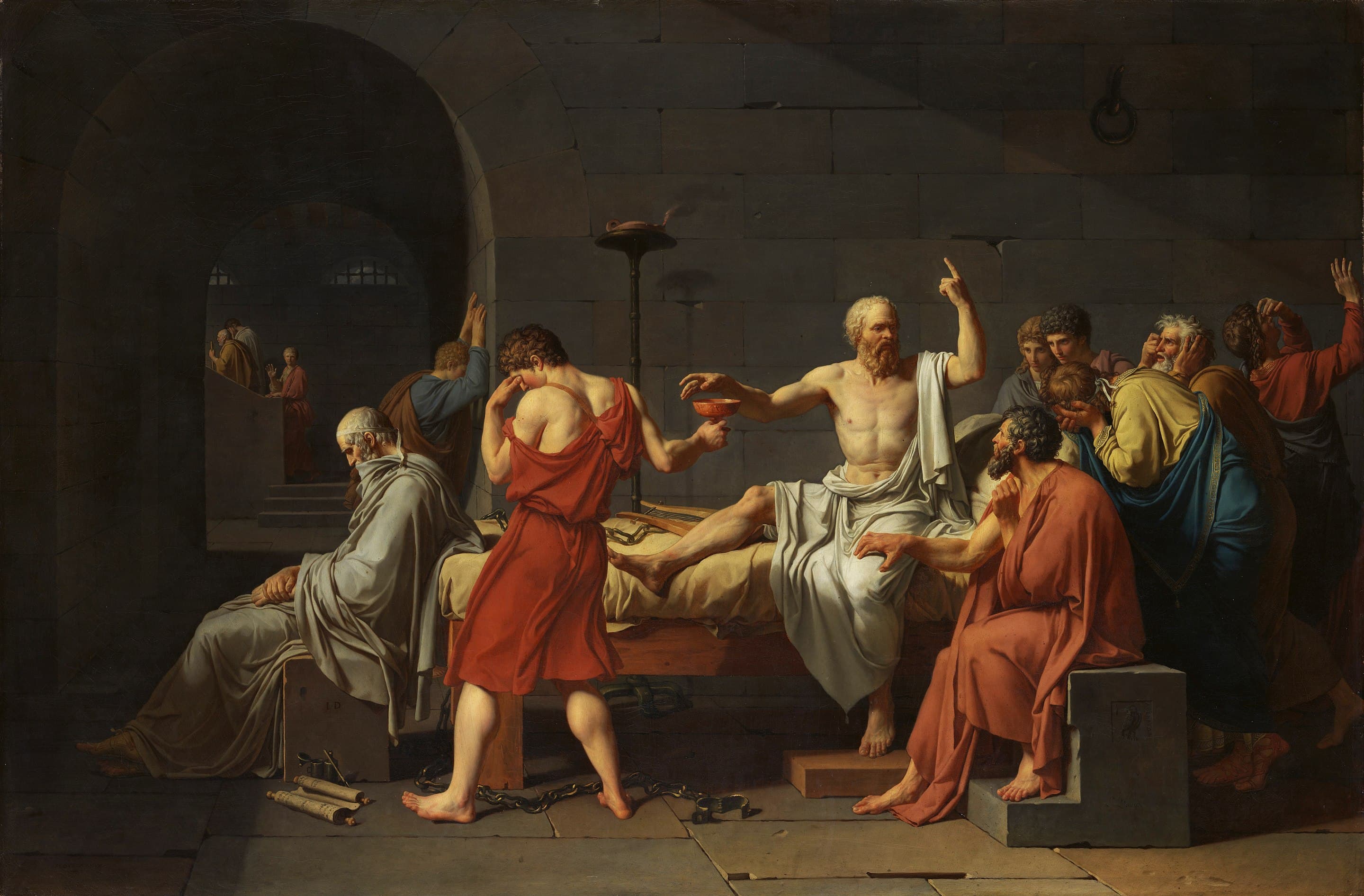 The Death of Socrates — Jacques-Louis David (1787)