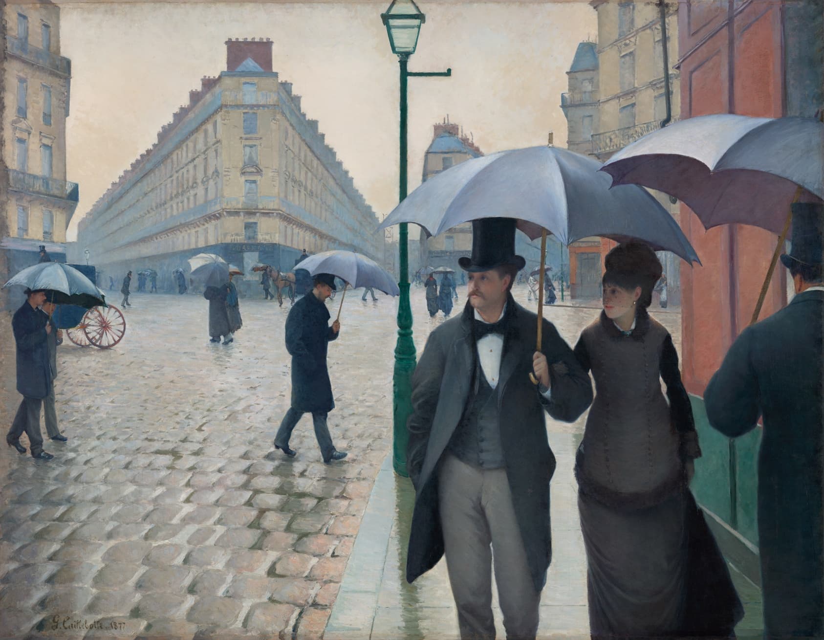 Gustave Caillebotte Paris Street; Rainy Day 1877
